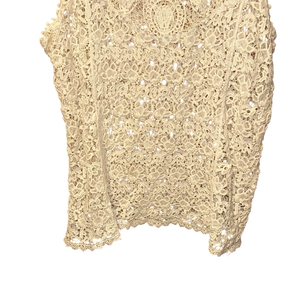 Bobeau Y2K Crochet Lace Tank Top Womens 1X Boho Cotton Blouse Festival Fairy - Picture 3 of 8